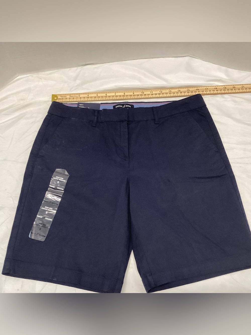 Nautica Women's Navy Chino Bermuda Shorts